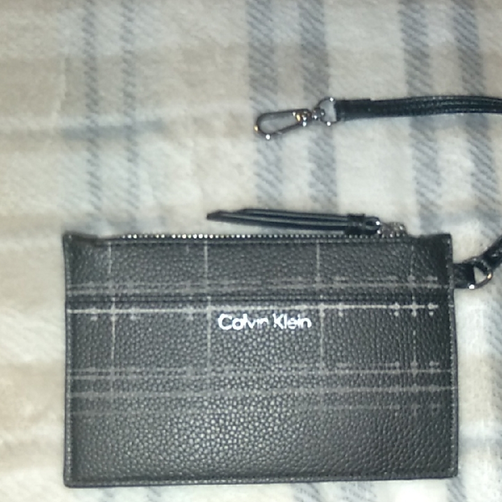 Calvin Klein Black and White Wristlet NWOT